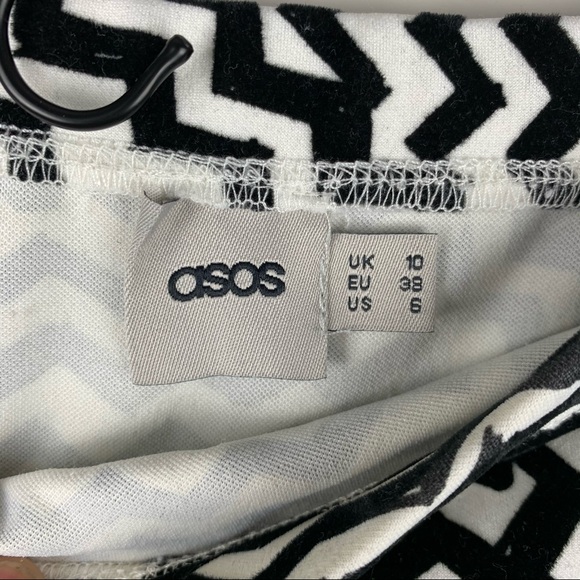 ASOS black/white Aztec print pencil skirt - Picture 4 of 4